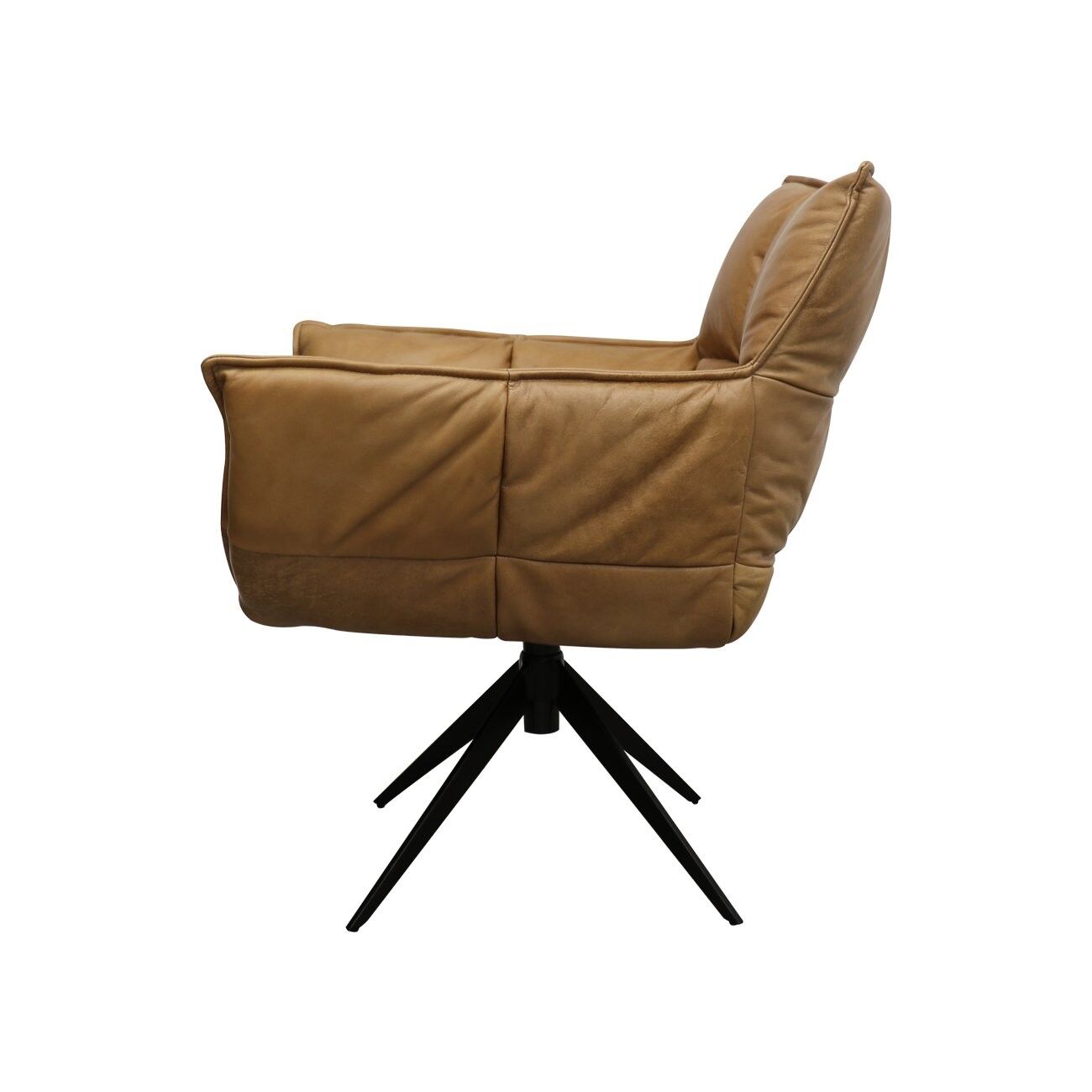 MEMPHIS SWIVEL ARMCHAIR - LEATHER 4 COLOURS - Image 7