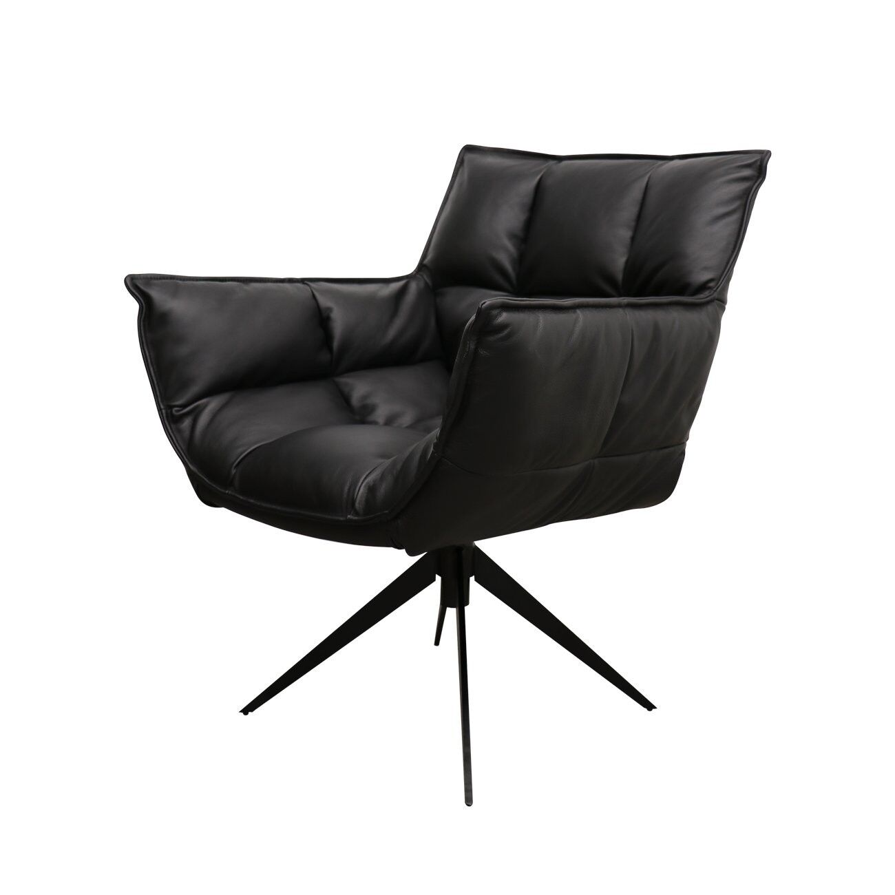 MEMPHIS SWIVEL ARMCHAIR - LEATHER 4 COLOURS - Image 9