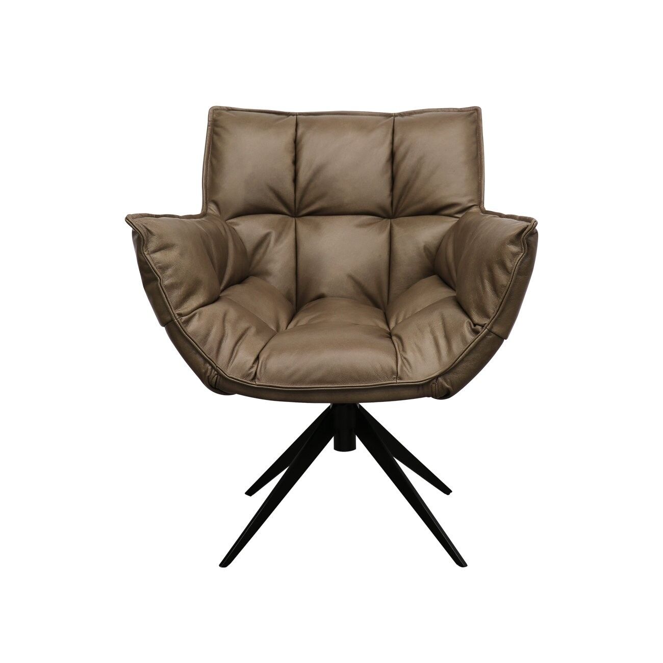 MEMPHIS SWIVEL ARMCHAIR - LEATHER 4 COLOURS - Image 22
