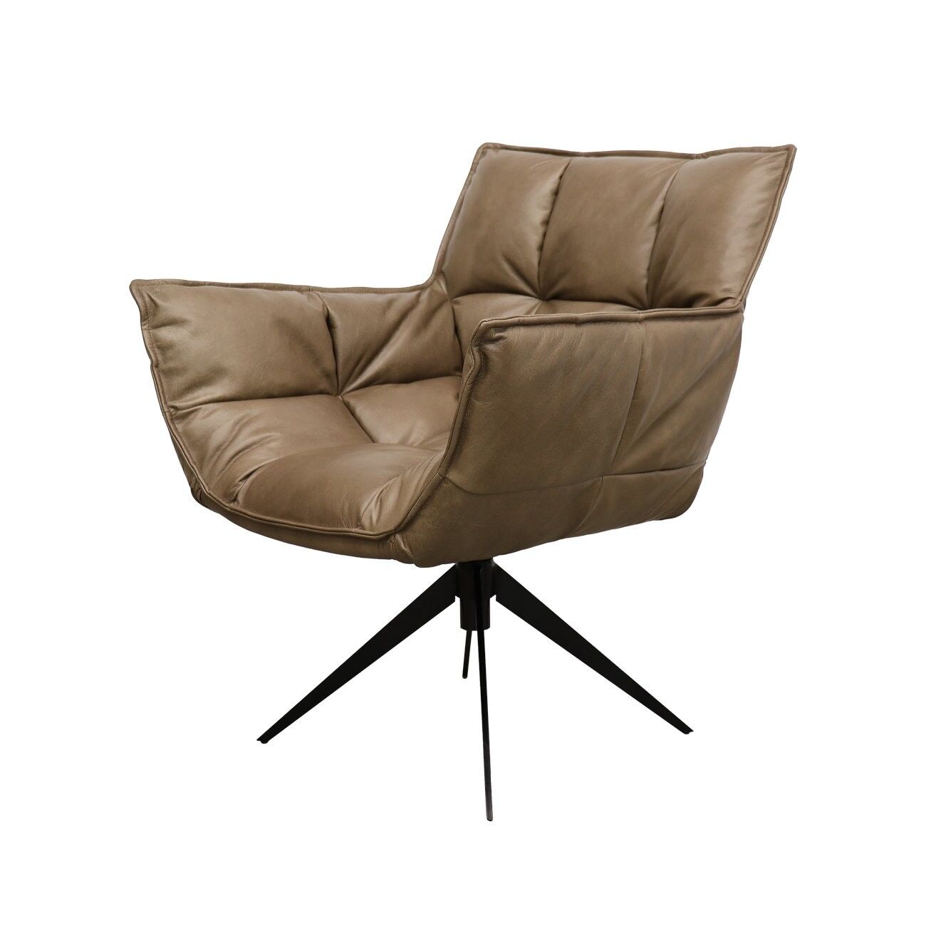 MEMPHIS SWIVEL ARMCHAIR - LEATHER 4 COLOURS - Image 16