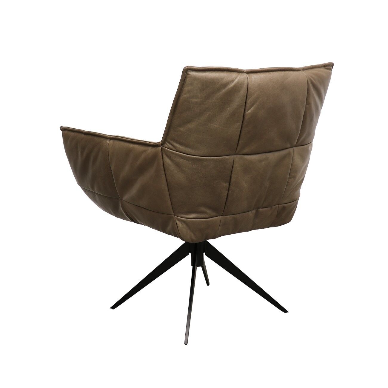 MEMPHIS SWIVEL ARMCHAIR - LEATHER 4 COLOURS - Image 17