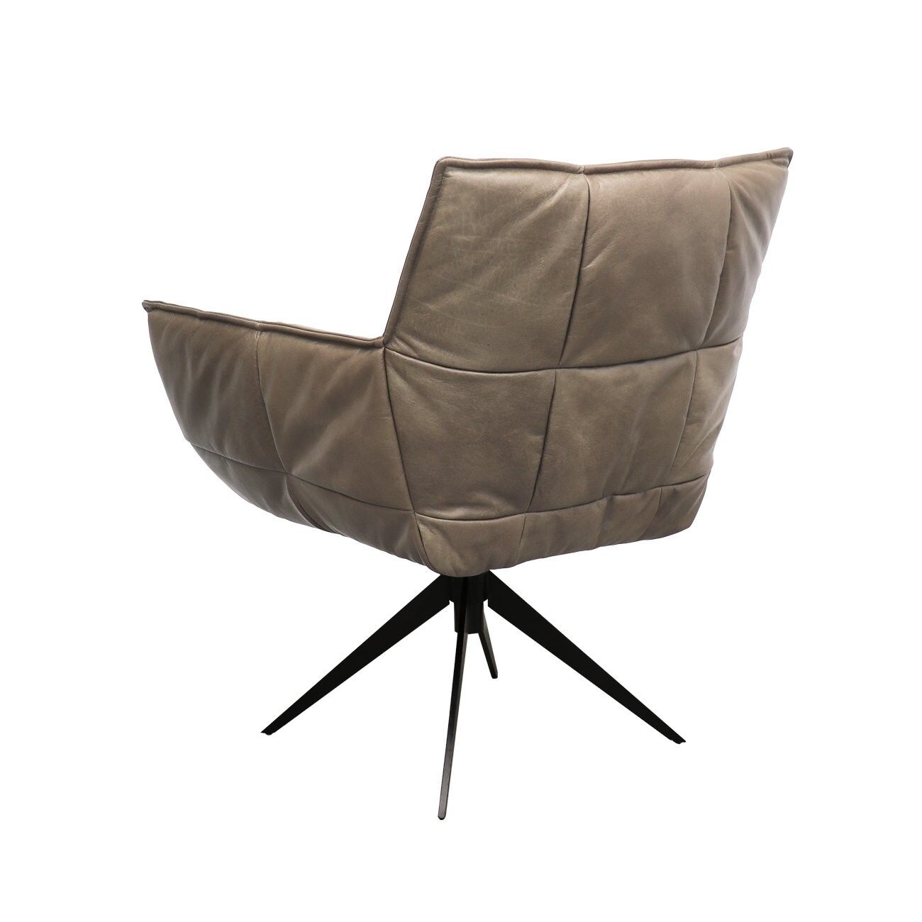 MEMPHIS SWIVEL ARMCHAIR - LEATHER 4 COLOURS - Image 24