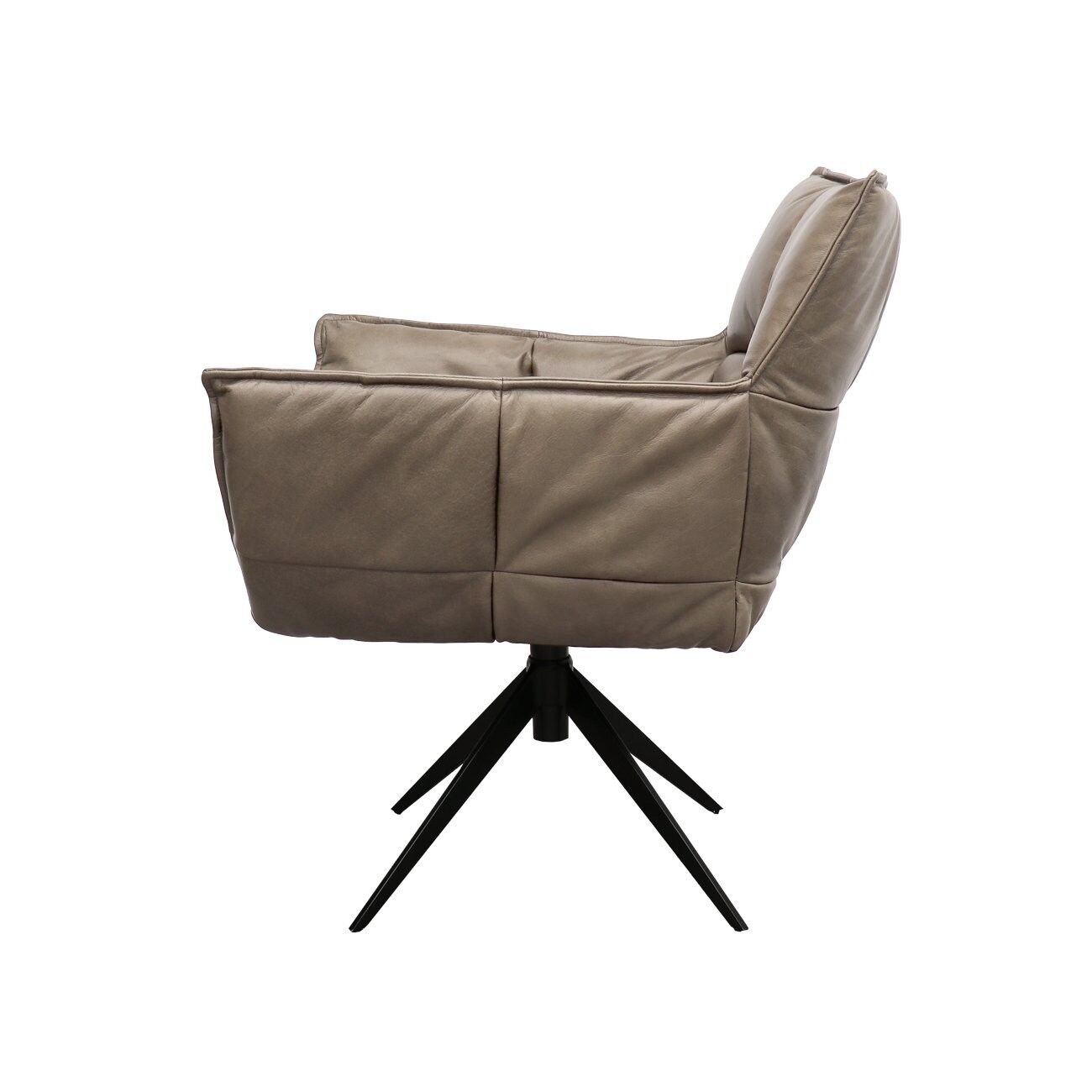 MEMPHIS SWIVEL ARMCHAIR - LEATHER 4 COLOURS - Image 26