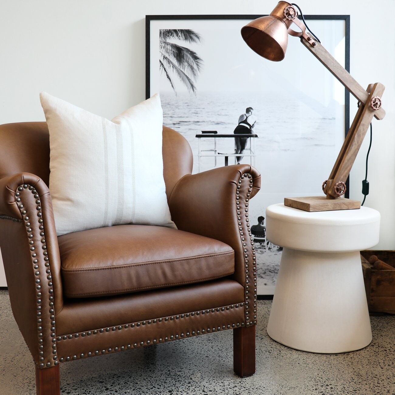 RHODES ARMCHAIR - BROWN LEATHER - Image 2