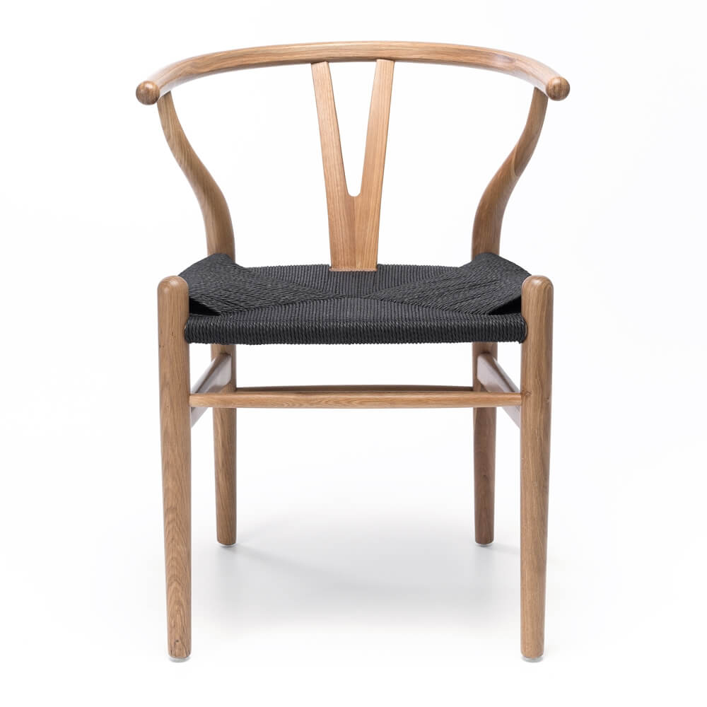 WISHBONE OAK WITH BLACK SEAT - Image 2