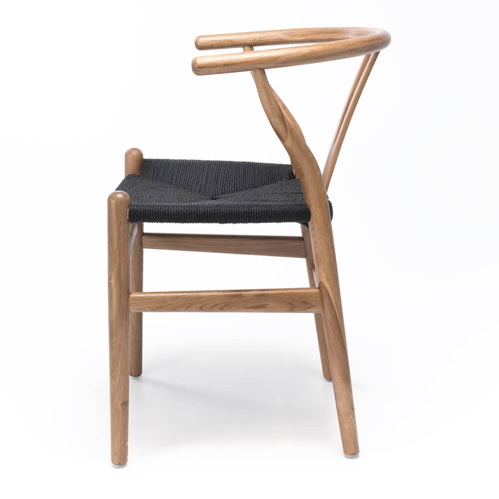 WISHBONE OAK WITH BLACK SEAT - Image 3