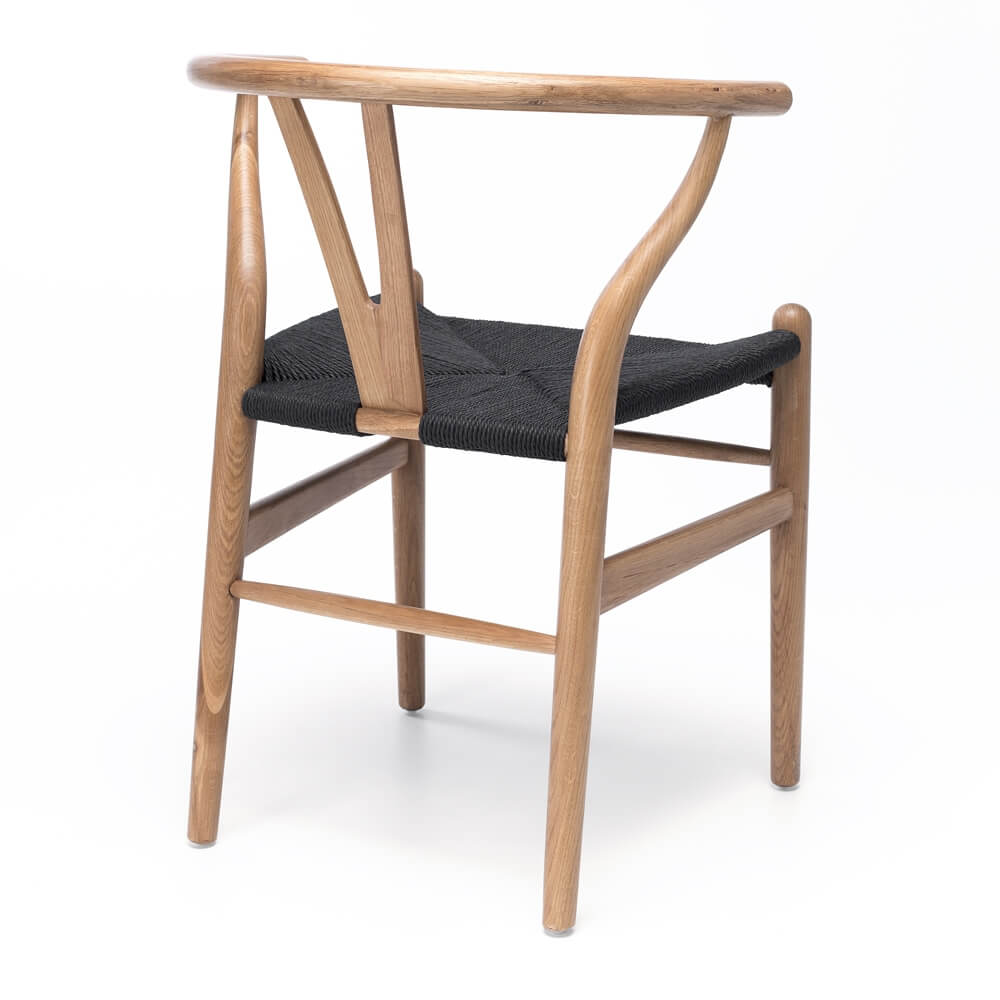 WISHBONE OAK WITH BLACK SEAT - Image 4