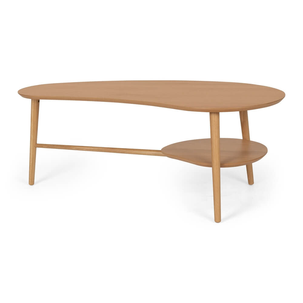 OSLO COFFEE TABLE SHAPED WITH SHELF - Image 4