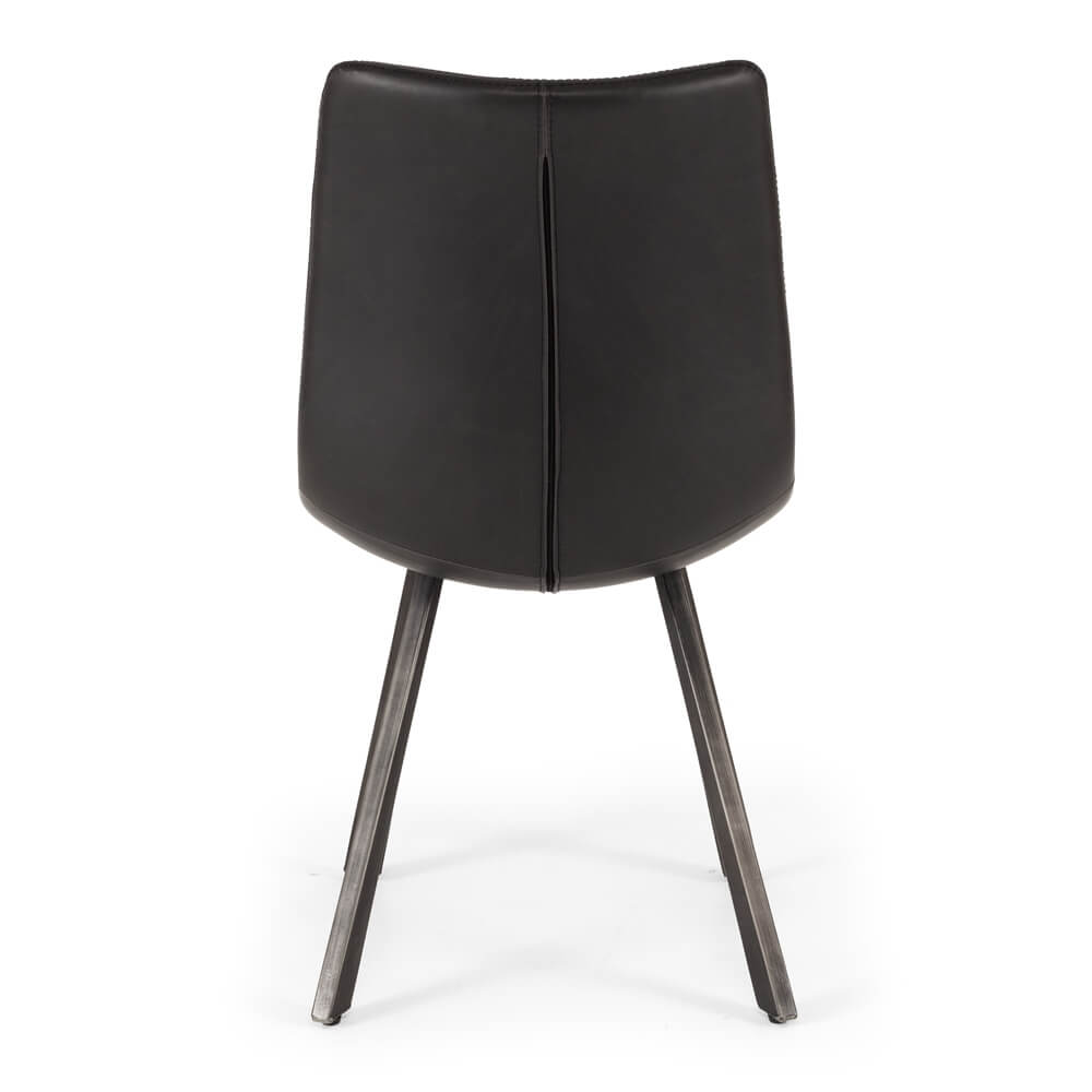 RUSTIC VINTAGE BLACK DINING CHAIR - Image 5