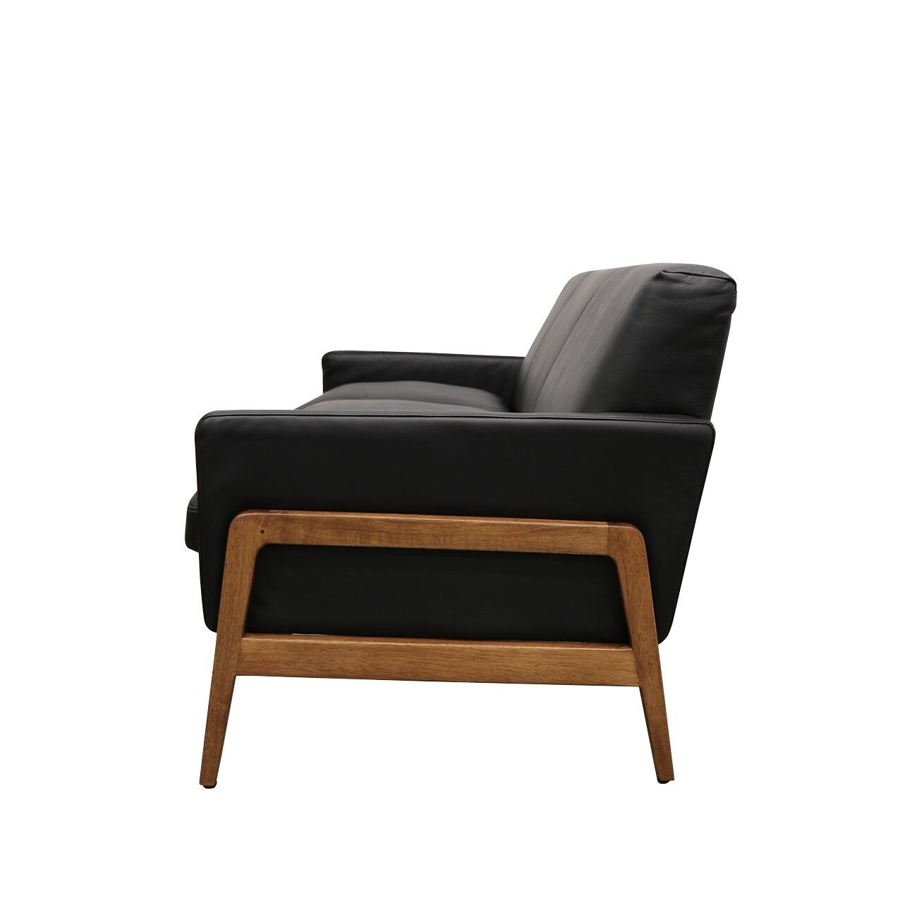 SAWYER 3 SEATER SOFA - BLACK LEATHER - Image 6