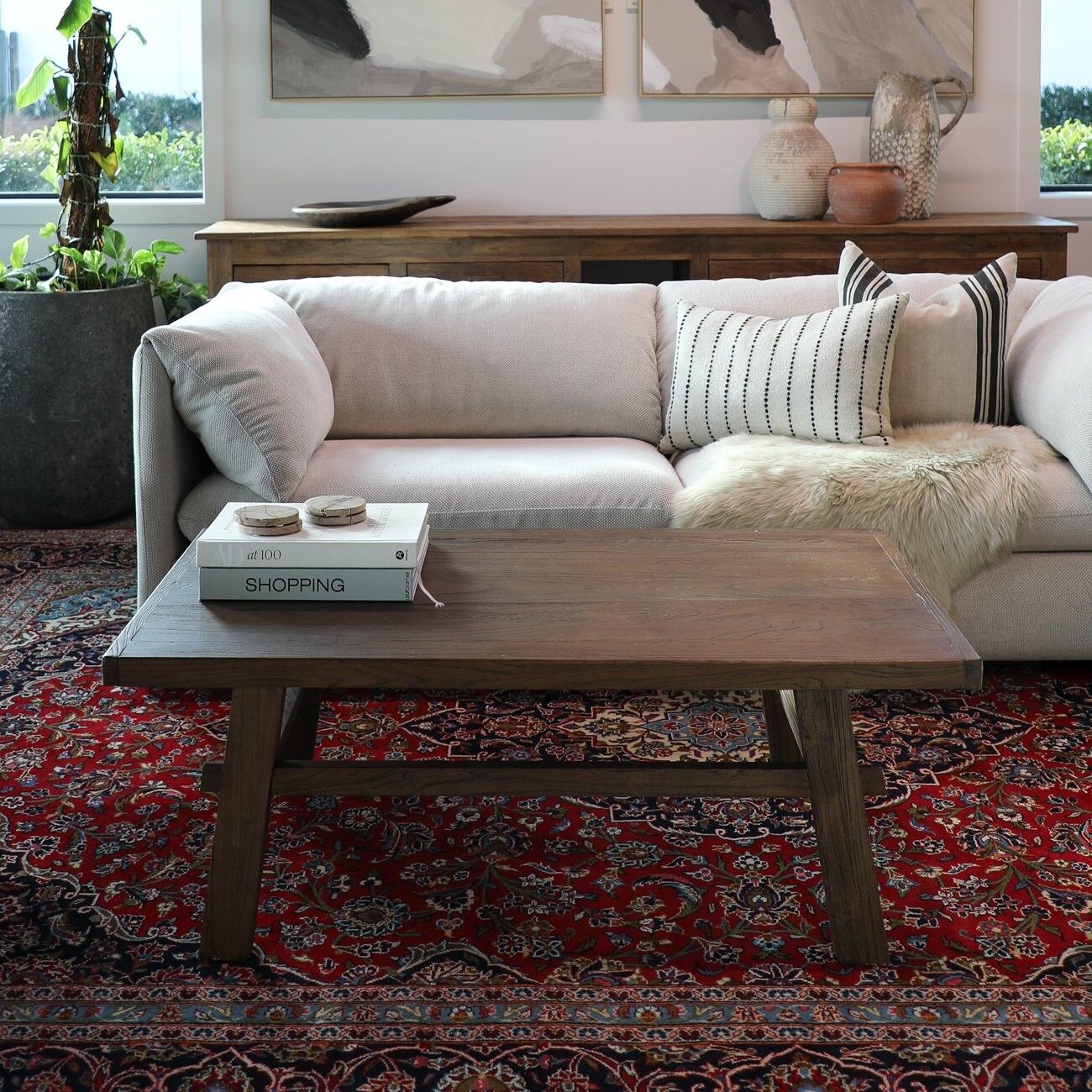 PARQ RECTANGLE COFFEE TABLE - BROWN - Image 5