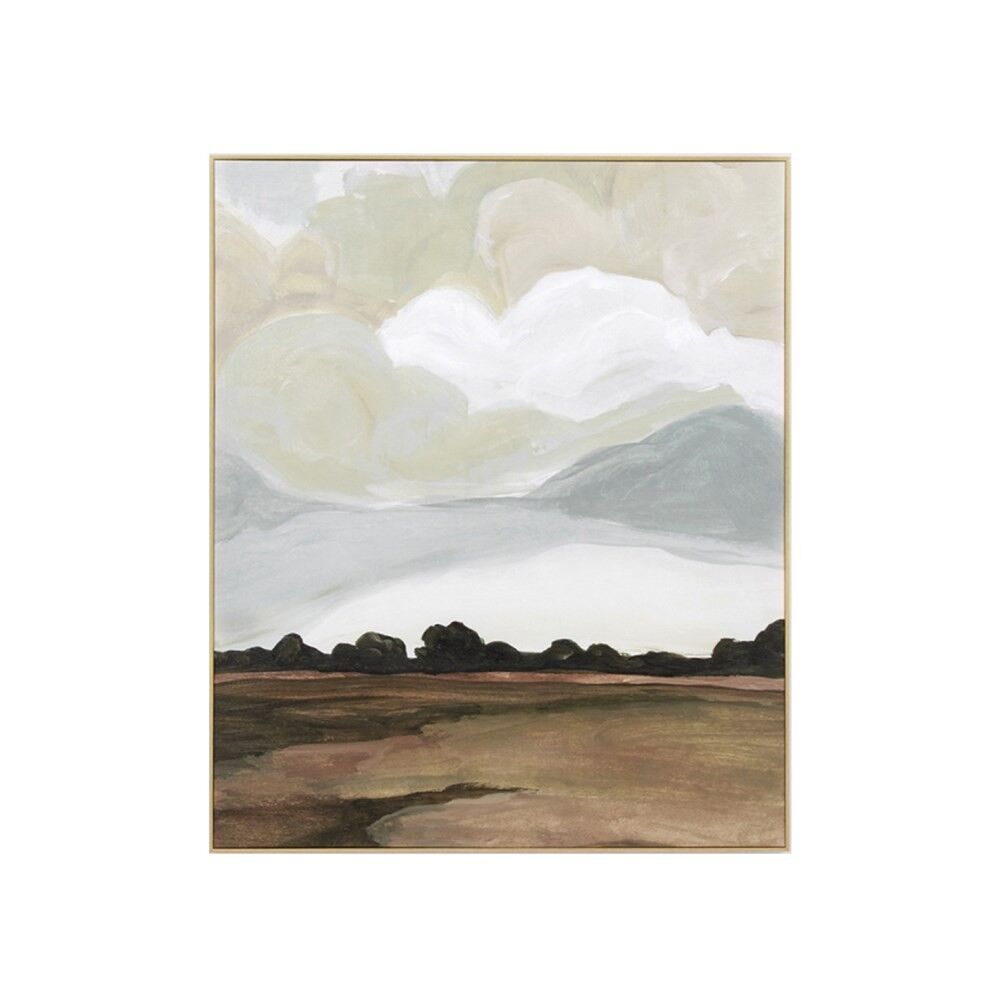 PHOTOGRAPHIC TRANQUIL FIELD GREEN FRAMED CANVAS