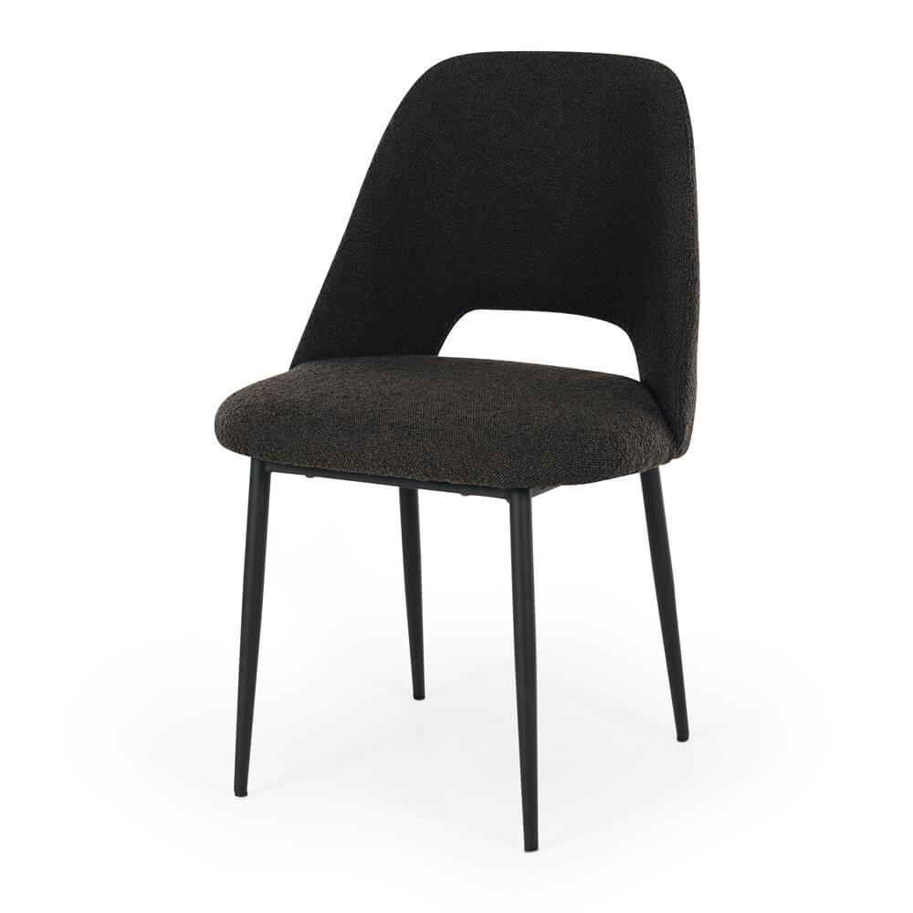 CINDERELLA ANTHRACITE BOUCLE DINING CHAIR - Image 2