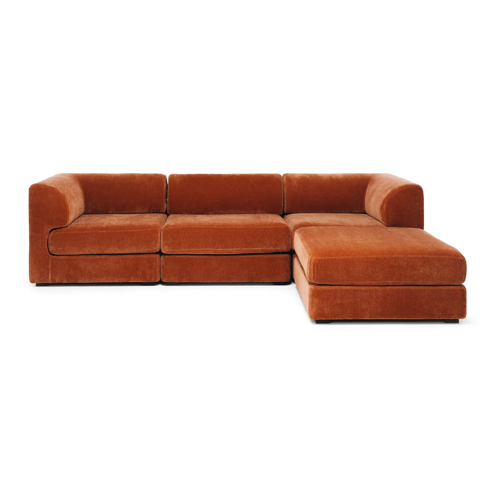 HARMONY 3 SEATER MODULAR CHAISE - RUST - Image 2