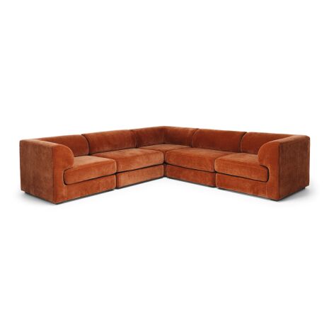 HARMONY 5 SEATER MODULAR CNR - RUST