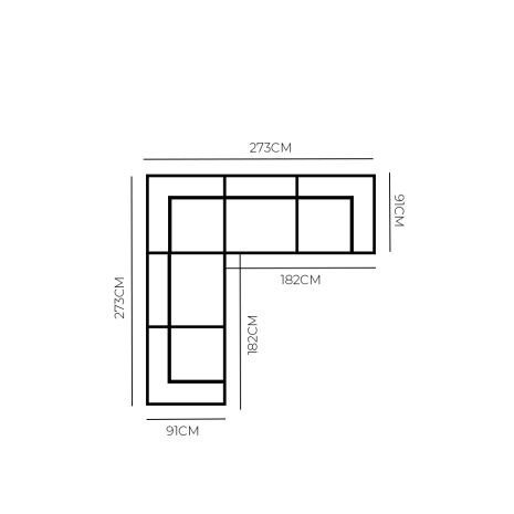 HARMONY 5 SEATER MODULAR CNR - RUST - Image 7