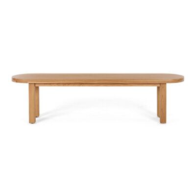 ARC BENCH NATURAL OAK