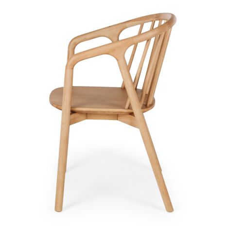 NORD OAK DINING CHAIR NATURAL / PU BLACK SEAT - Image 8
