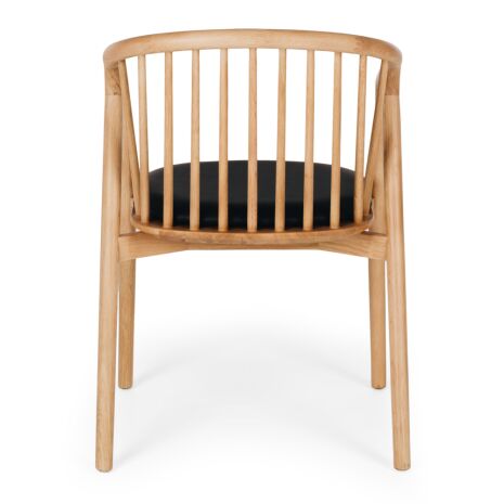 NORD OAK DINING CHAIR NATURAL / PU BLACK SEAT - Image 7
