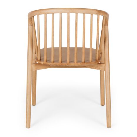 NORD OAK DINING CHAIR NATURAL / PU BLACK SEAT - Image 6