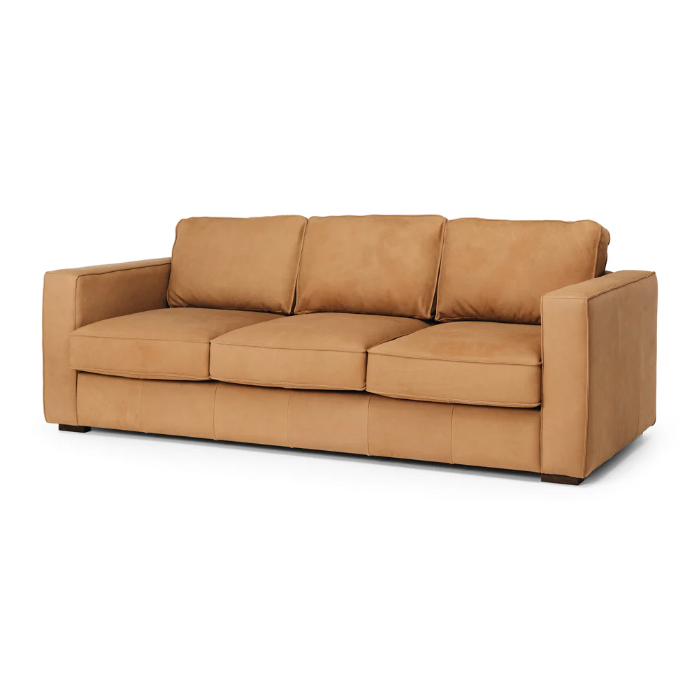 MAURY 3 SEATER - TOBACCO BROWN LEATHER - Image 2