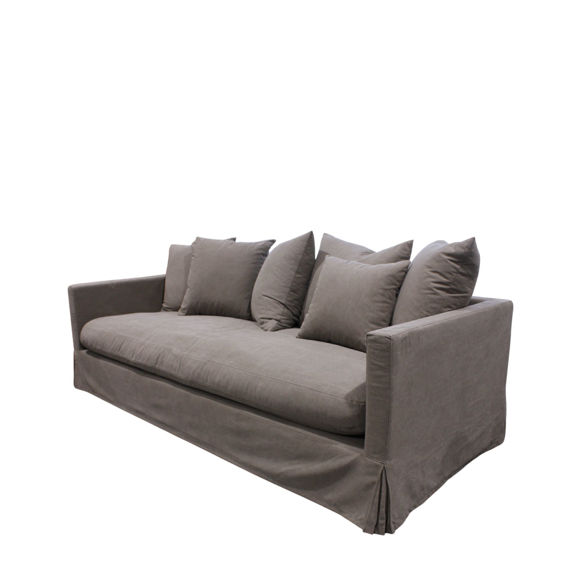 LUXE SOFA 3 SEATER SLIP COVER - GREY - Image 3