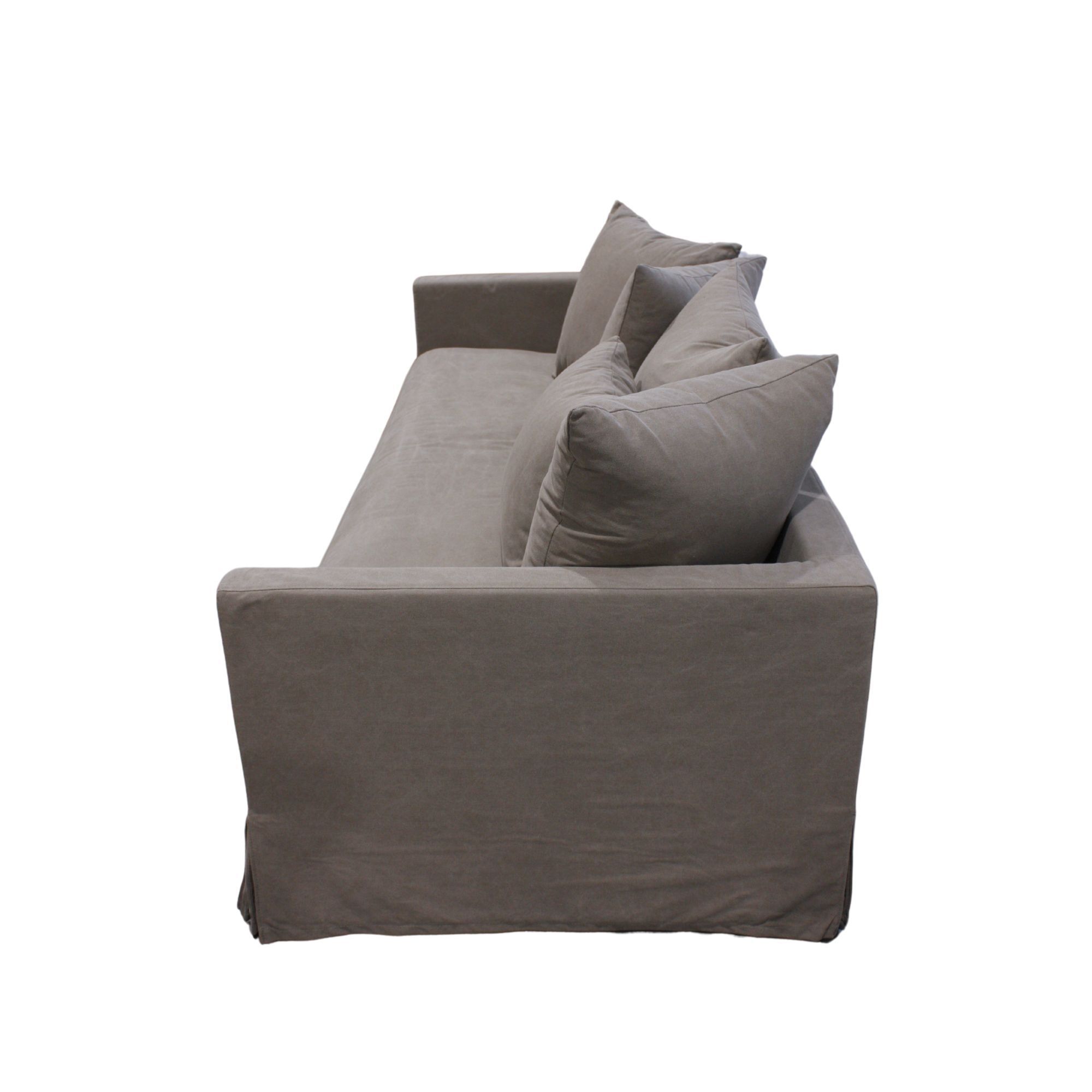 LUXE SOFA 3 SEATER SLIP COVER - GREY - Image 2