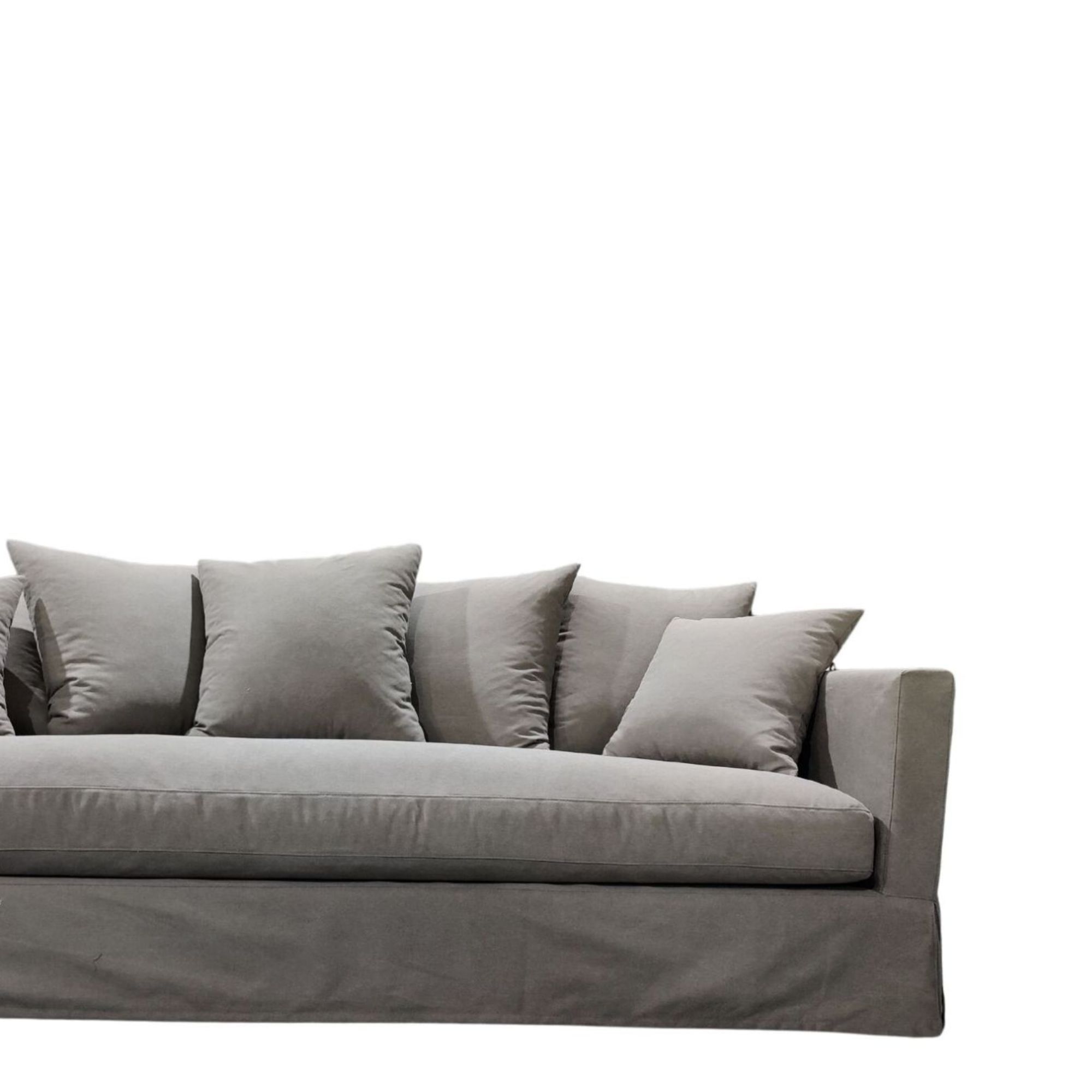 LUXE SOFA 3 SEATER SLIP COVER - GREY - Image 5