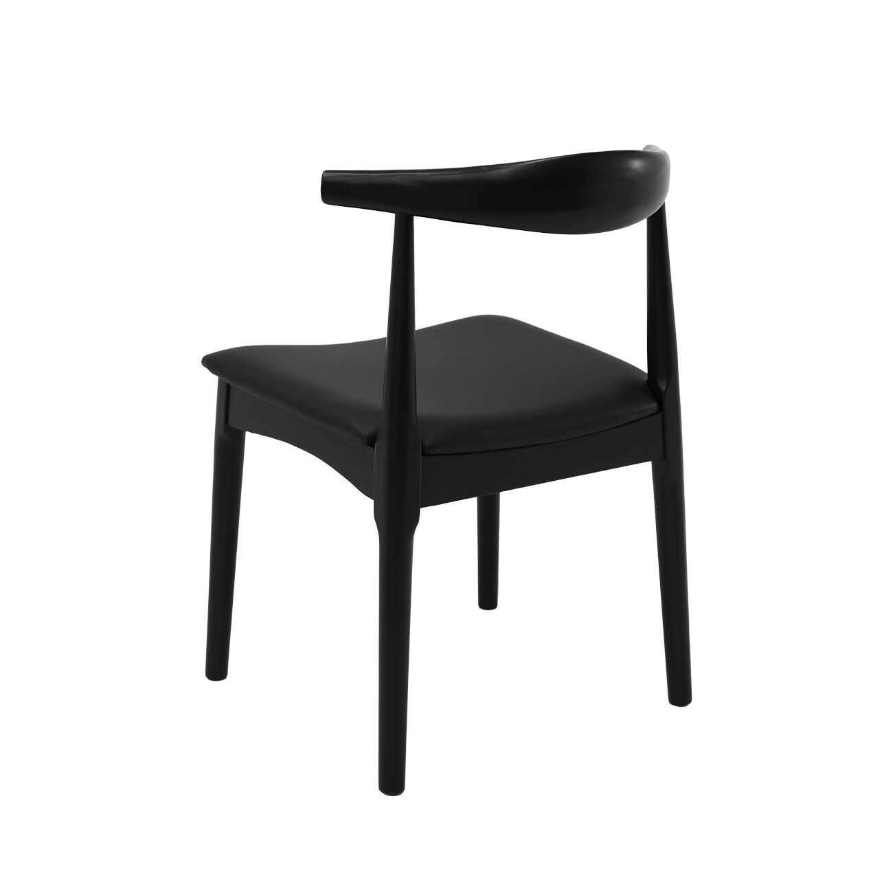 BOWEN DINING CHAIR - BLACK FRAME / BLACK LEATHER - Image 3