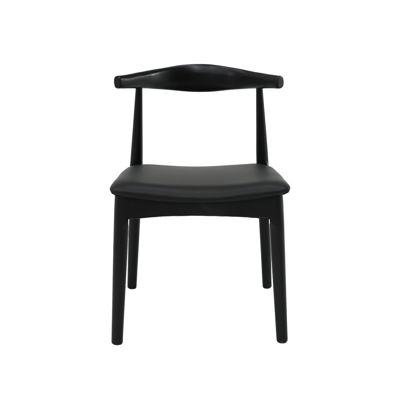 BOWEN DINING CHAIR - BLACK FRAME / BLACK LEATHER - Image 5