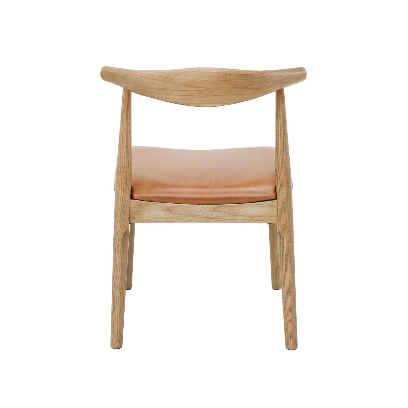BOWEN DINING CHAIR - NATURAL FRAME / TAN LEATHER - Image 3