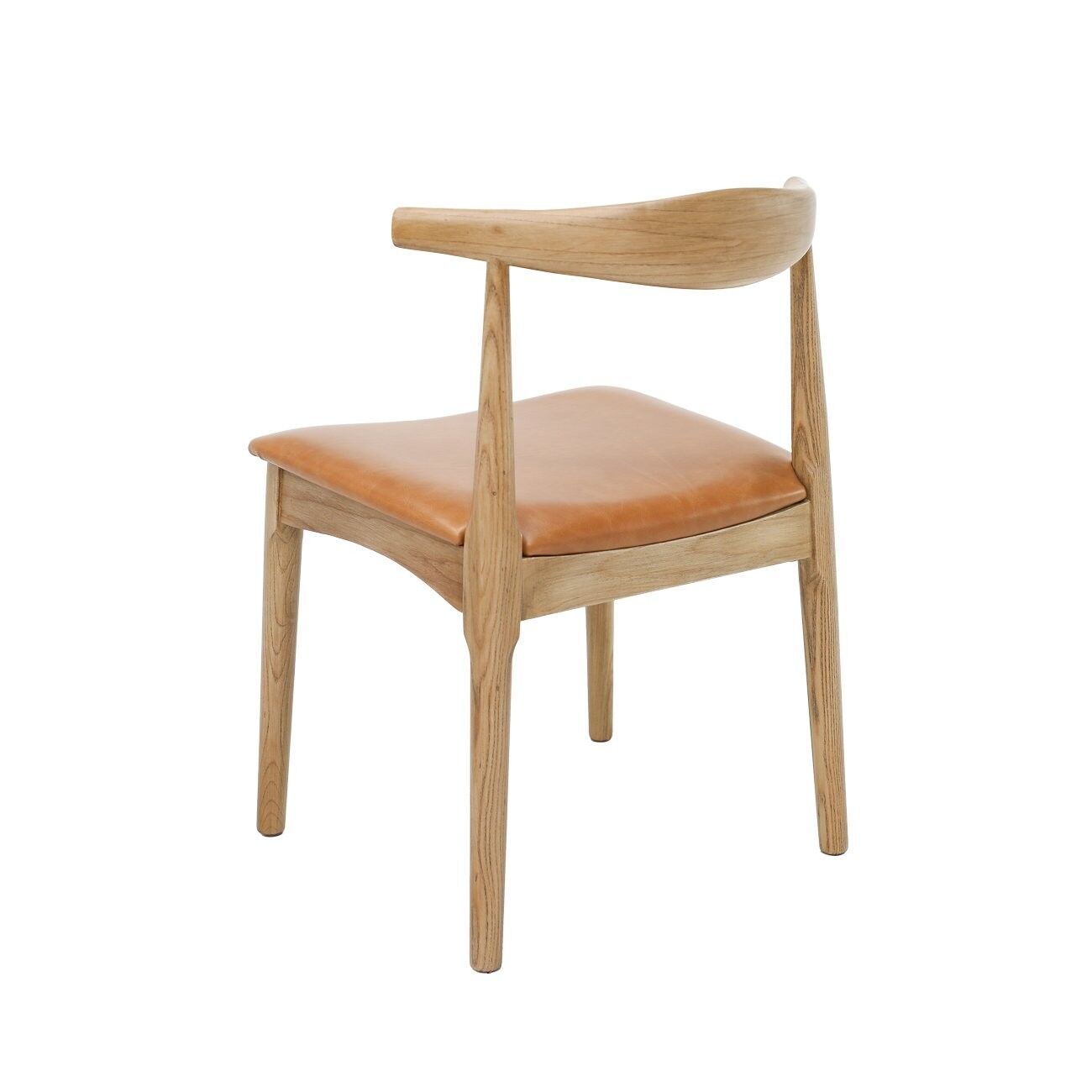 BOWEN DINING CHAIR - NATURAL FRAME / TAN LEATHER - Image 2