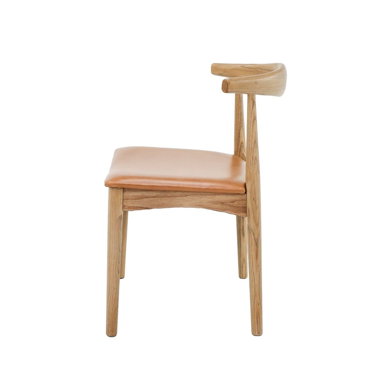 BOWEN DINING CHAIR - NATURAL FRAME / TAN LEATHER - Image 7