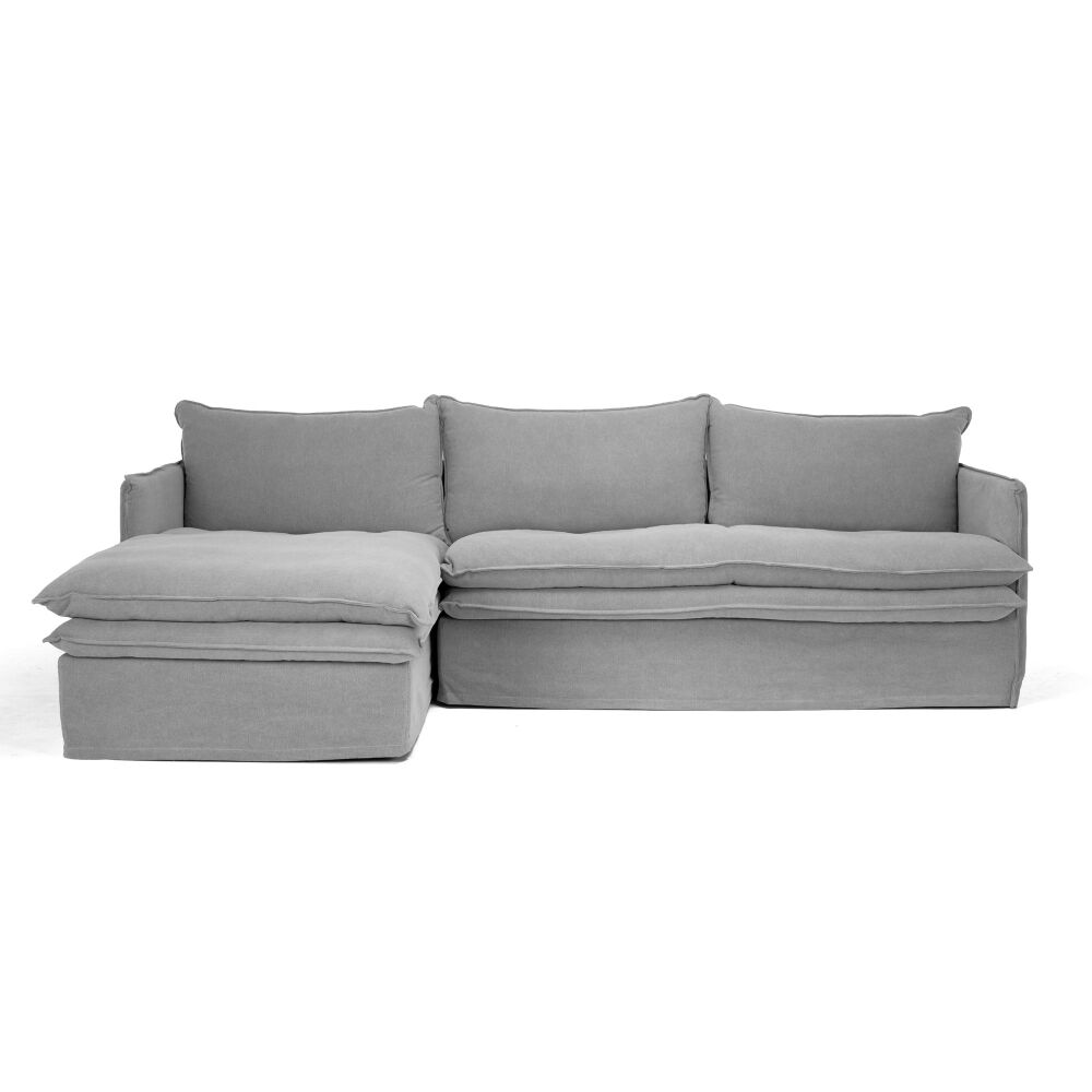 HAMILTON 3 SEATER CHAISE SLIP COVER SOFA (RHF) (LHF) - 3 COLOURS - Image 20