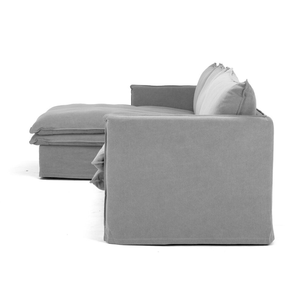 HAMILTON 3 SEATER CHAISE SLIP COVER SOFA (RHF) (LHF) - 3 COLOURS - Image 19