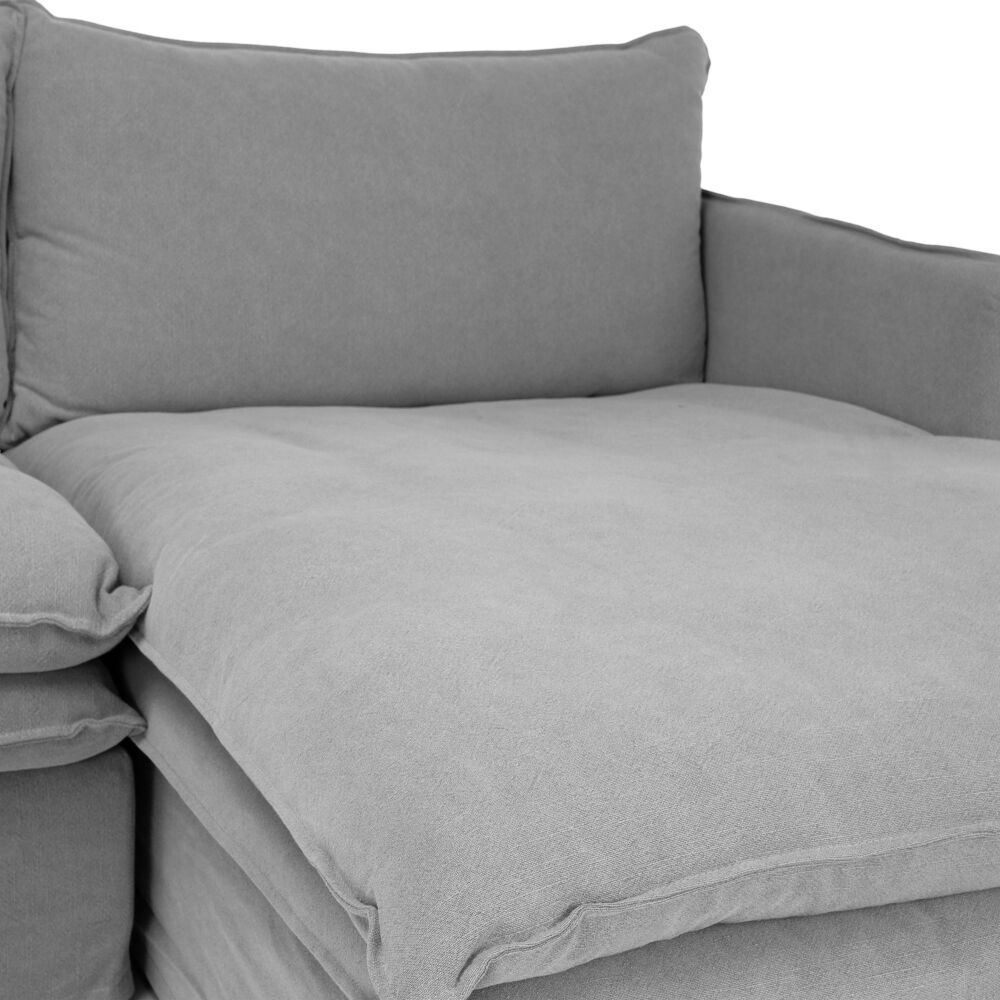 HAMILTON 3 SEATER CHAISE SLIP COVER SOFA (RHF) (LHF) - 3 COLOURS - Image 5